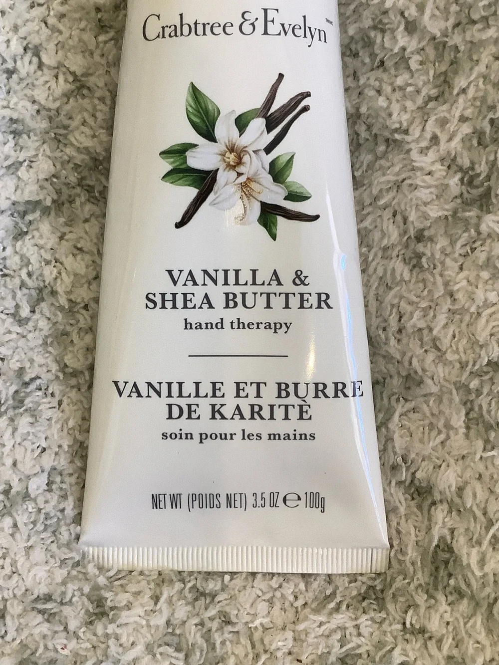 Crabtree & Evelyn Scented Vanilla & Shea Butter Hand Therapy Hand Cream NWT 3.5